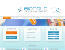 Tablet Screenshot of laboratoire-biopole.com
